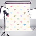 thumbnail image 3 of ABPHOTO Polyester 5x7ft Colorful Heart-shaped Pattern Photography Backdrop Simple Style Background Kids Photo Studio Backdrop Props Wall, 3 of 5