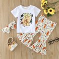 Baby Children Clothes Toddler Girls Short Sleeve Cartoon Cow Printed T