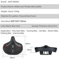 thumbnail image 5 of WEST BIKING Thickened High Elasticity Bike Saddle Soft Waterproof PU Pad Road  Seats Comfort Breathable AntiSlip Cycling Cushion, 5 of 7