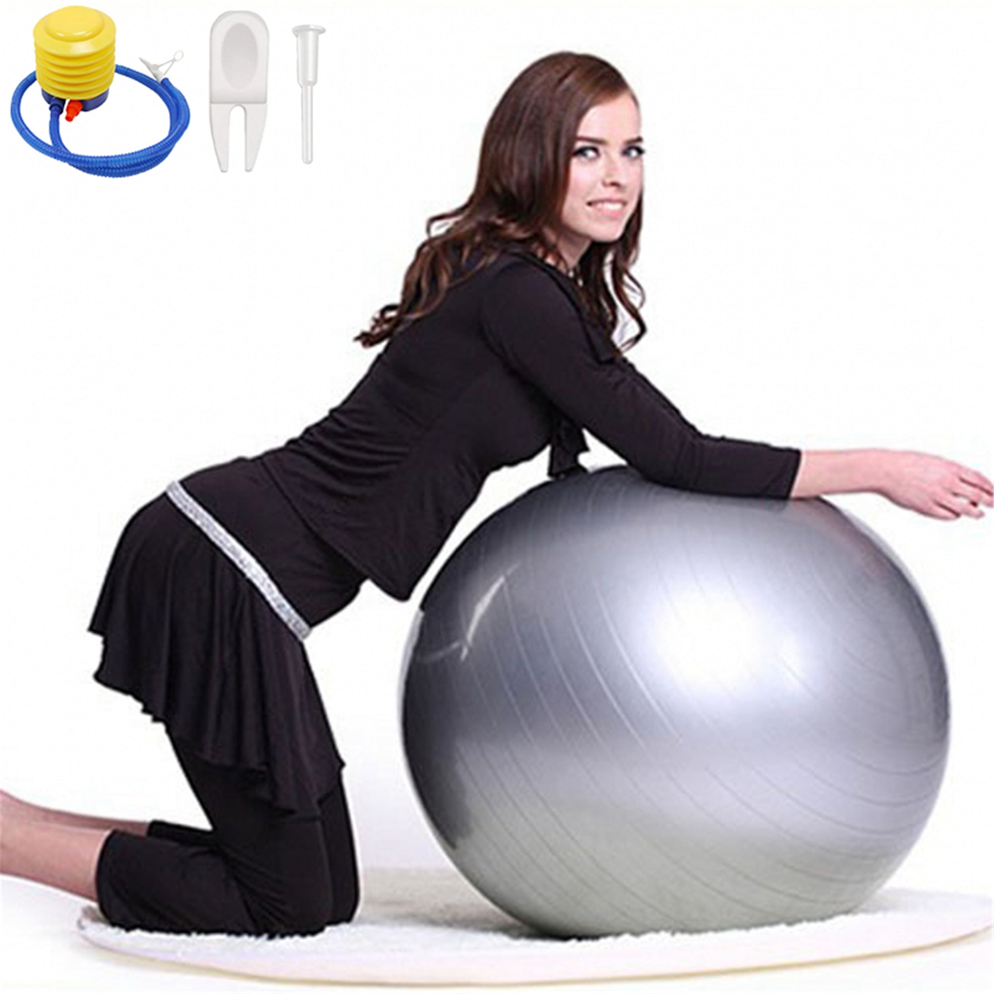 Elbourn Pilates Exercise Ball - 45/55/65/75 cm Yoga Balance Ball, Women  Pregnancy Fitness Ball Chair for Office, Home, Gym 