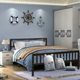 thumbnail image 4 of Topbuy Wood Bed Frame Wooden Slat Support Platform w/ Headboard Queen Size, 4 of 8