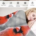 thumbnail image 3 of Shiartex Birds Branch Snow Throw Blanket for Couch Sofa Bed Office Travel Camping School Flannel Soft Plush Blankets for All Seasons Long-Lasting Blanket 40x50in, 3 of 6