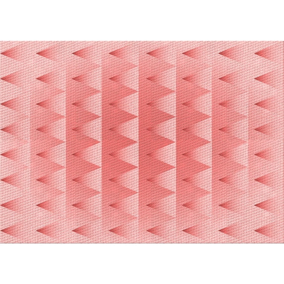 Ahgly Company Machine Washable Indoor Rectangle Transitional Flamingo Pink Area Rugs, 5' x 7'