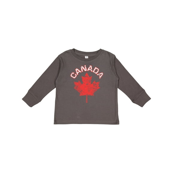 Inktastic Canada Maple Leaf Boys or Girls Long Sleeve Toddler T-Shirt