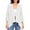White, variant on Womens Tops Plus Size Long Sleeve Solid Color Loose Blouse Cardigan Jacket Khaki