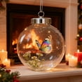 thumbnail image 2 of 2026 Wildlife Wonders Collection Crystal Glass Ornament, 3D Animal Ball,Playful Tree Decor with Sparkling Star Accents, Luxury Winter Holiday Gift & Home Decoration(Hummingbird), 2 of 9