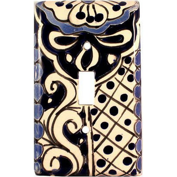 Single Toggle Traditional Talavera Ceramic Switch Plate