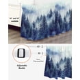 thumbnail image 3 of Retro Trees Plants Bed Skirt California King Size 18" Drop Watercolor Gary Blue Mountain Forest Ruffled Wrap Around Bed Skirts Adjustable Elastic Bedskirt Dust Ruffle for California King Size Bed, 3 of 7