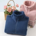 thumbnail image 4 of GYRATEDREAM Toddler Boys Girls Full Zip Fleece Jacket Mock Neck Sweatshirts Kids Zip Up Coats Warm Winter Coat Sweatshirts for 4-12Y, 4 of 6