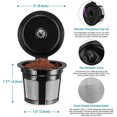 thumbnail image 2 of 6Pcs Reusable K-Cups for Keurig 1.0 and 2.0 Brewers, Eco-Friendly Universal Fit Refillable Single Cup Coffee Filters, Stainless steel Mesh Filter, 2 of 6
