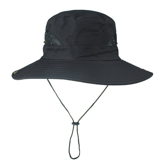 beishanbush Clothing 2025 Bucket Hats Unisex Adjustable Cap Color Boonie Hats Cap Mens Fisherman Hat Black