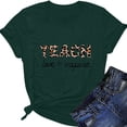 thumbnail image 1 of Pompotops T-Shirts Décontractés pour Femmes, Journée des Enseignants, Manches Courtes, Imprimé Lettre, Blouse, 1 of 6