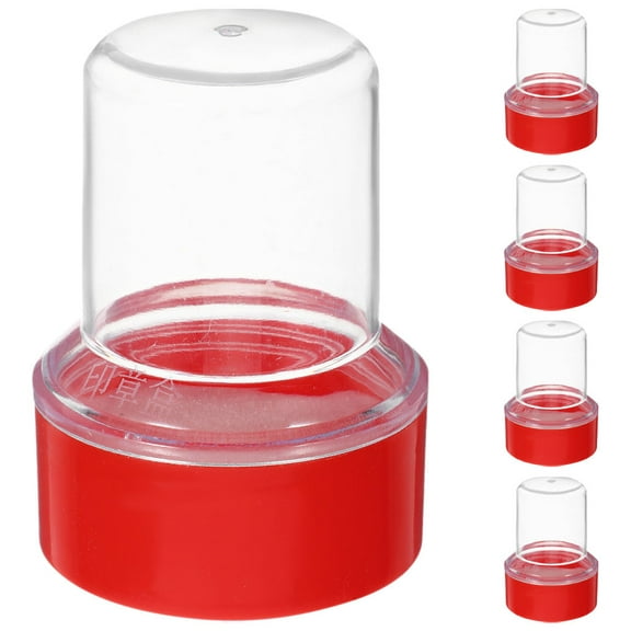 LEORX 5Pcs Plastic Stamp Organizer Box for Storing and Ink Pads