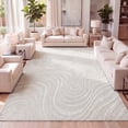 thumbnail image 5 of JONATHAN Y SCANDINAVIAN 5' x 8' Area Rug, Maribo Abstract Groovy Striped - Cream/Ivory, SCN103A-5, 5 of 8
