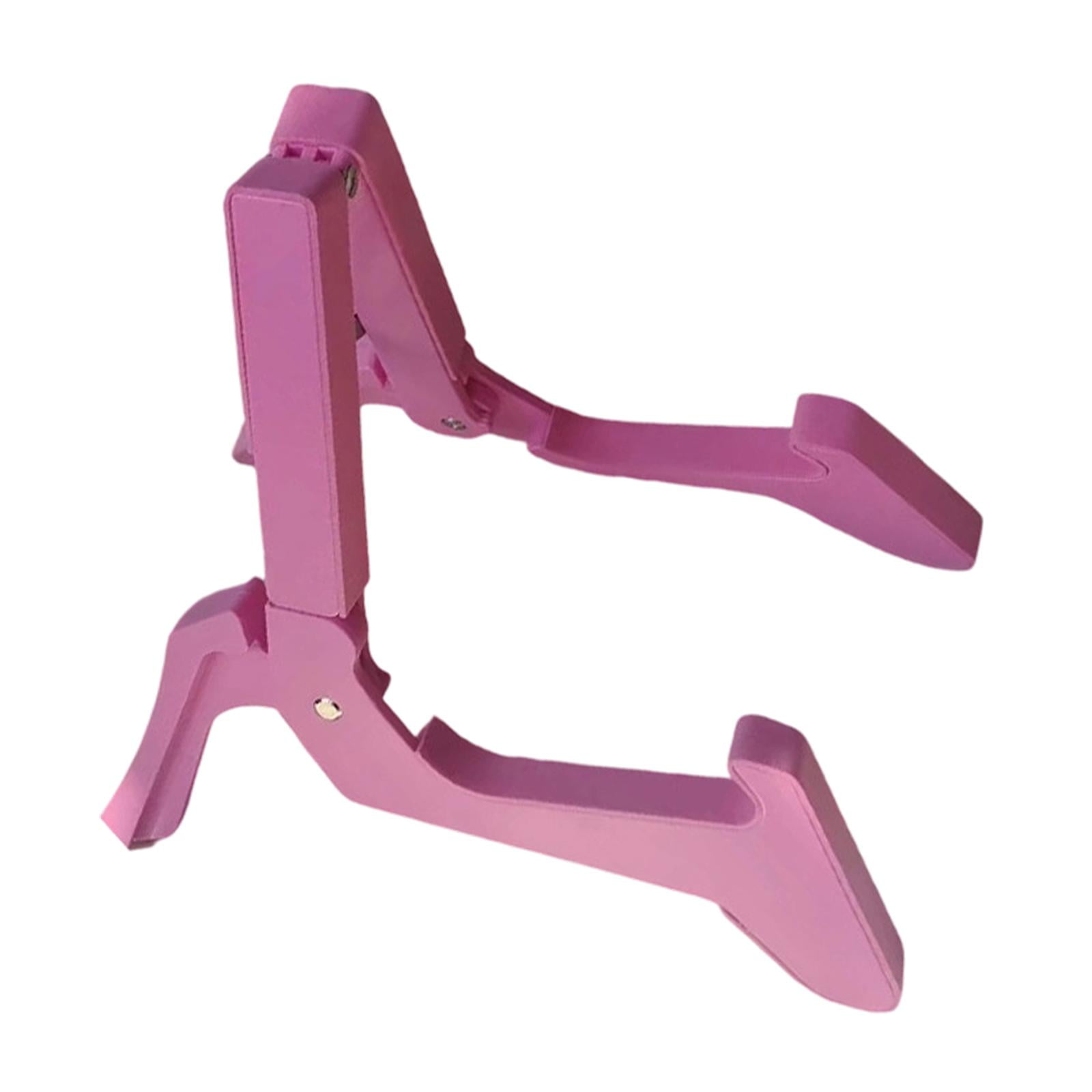 LeeQinersw Foldable Guitar Stand A Frame Versatile Anti Slip Stable Guitar Support Holder for Bass Cello Classical Electric Guitars Shop Pink