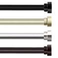 thumbnail image 2 of Contemporary Home Living 86.25" Gold Solid Contemporary Double Curtain Rod, 2 of 2