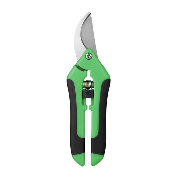 Garden Pruning Shears Stainless Steel Blades Handheld Pruners Effort Saving With Pulley Lever For Trimming Flowers Bushes Branches Made Of Steel In Green Color Green