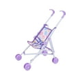 thumbnail image 2 of Carrito de juguete en miniatura, regalo realista de 10 pulgadas, cochecito de empuje, porta muñecas, cochecito de bebé, carrito de juguete para niñas violeta, 2 of 8
