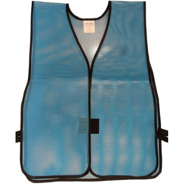 Light Blue Safety Vests Plain PVC Coated