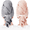 Pink+Gray, variant on 2 Pack Microfiber Hair Towel - 42 x 25 inches Super Soft, Absorbent, Fast Drying Without Frizz Hair Towel Wrap for Women Long, Thick, Curly Hair - Hair Turbans with Elastic Strap