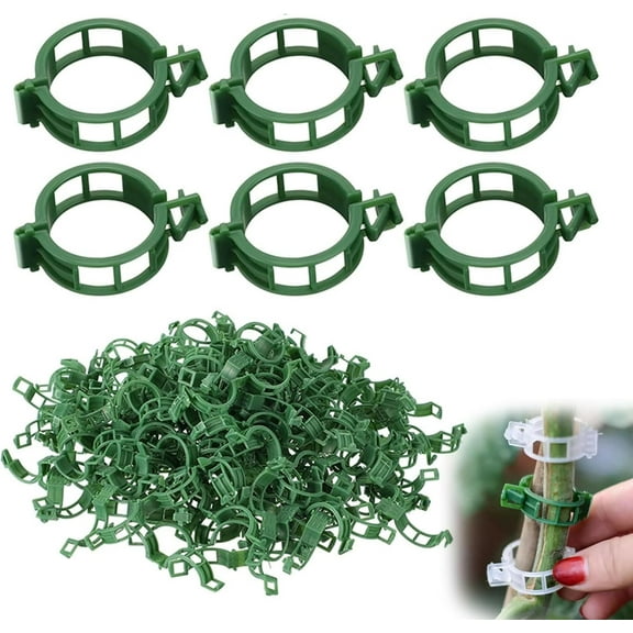 Plant Support Clips Reusable Garden Clips, 200PCS 2025 Secured Plastic Plant Clips, Tomato Support Clips for String Trellis for Climbing Plants Outdoor Indoor Plant Flowers Stem Vine Fixing Clips