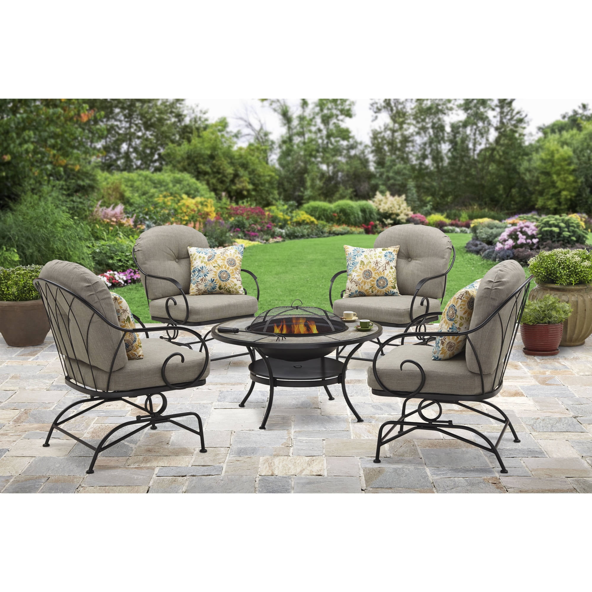 Better Homes And Gardens Myrtle Creek 5 Piece Fire Pit Set Box Departments