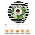 thumbnail image 6 of 15 Inch Round Placemats Set of 4, Flower Wreath Non Slip Heat Insulation PP Table Mats, Farmhouses Bow-Knot Black Stripes Washable Place Mats for Kitchen Dining Party Table Decor, 6 of 7