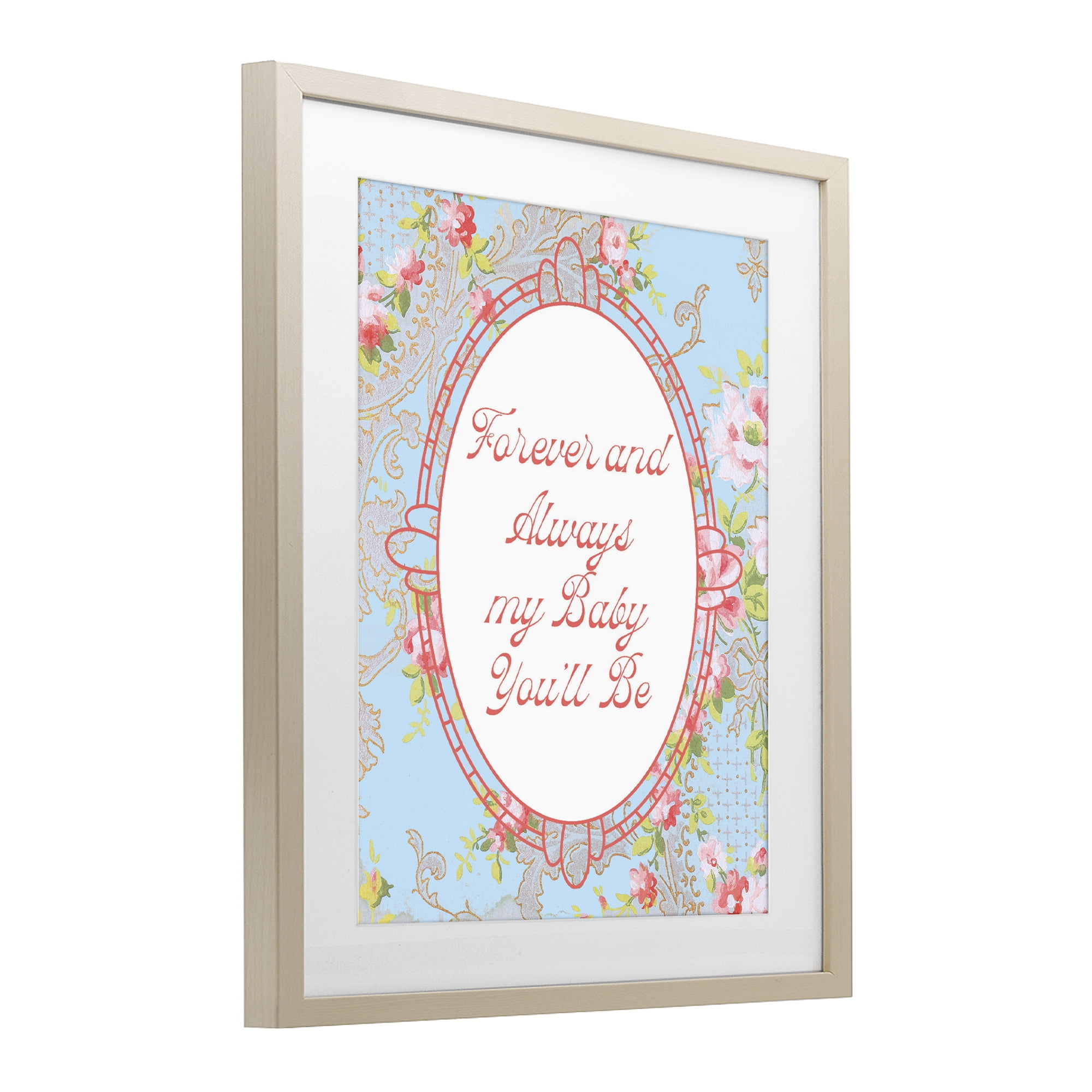 Stupell Industries Forever And Always My Baby Birch Framed Print Under Glass, design by Lil' Rue