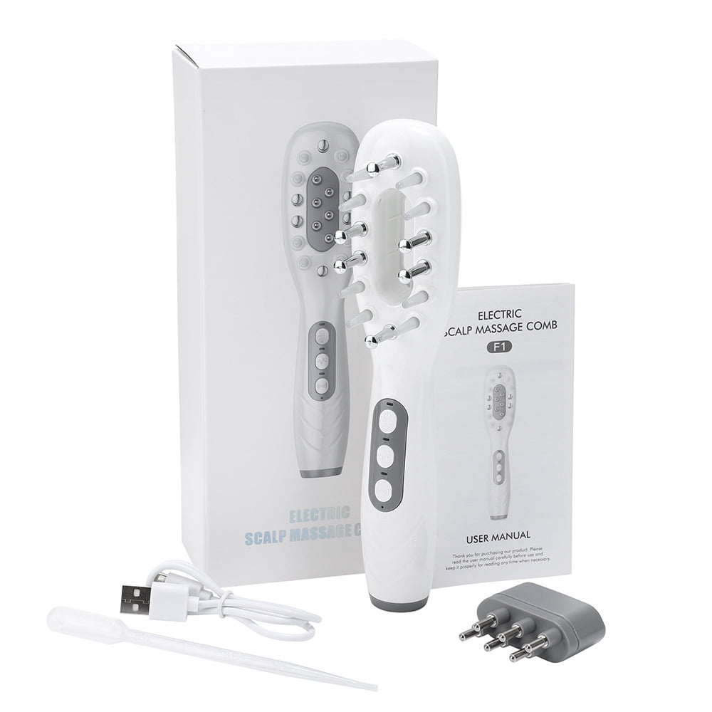 Multi-Function Scalp Care Tool with Red Light & Vibrating Massage, Rechargeable Comb with Liquid Tank for a Relaxing Head Spa Experience, Personal Care Device for Men and Women