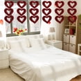 thumbnail image 7 of Red Valentine's Day Tinsel Triple Wall Hanging Heart Shaped Decorations for Home Front Door Wedding Anniversary Romantic Date Birthday Party Accessories Gift Supplies Pack of 2 with Wajkle, 7 of 7