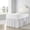 White Solid, variant on LINEN SHEETS Dorm Bed Skirt Twin XL Size 36 inch Drop, Stylish Ruffled Pattern Split Corner Bed Skirt, 100% Microfiber- White Solid