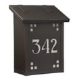 thumbnail image 1 of Pasadena Vertical Mailbox with House Numbers - Old Penny, Wispy White, 1 of 1