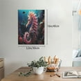 thumbnail image 2 of Xecao Ocean Seahorse for Ready-to-Hang Canvas Art 12x16 Inches - Waterproof HD Print Solid Wood Frame for Gifting,Vertical, 2 of 8