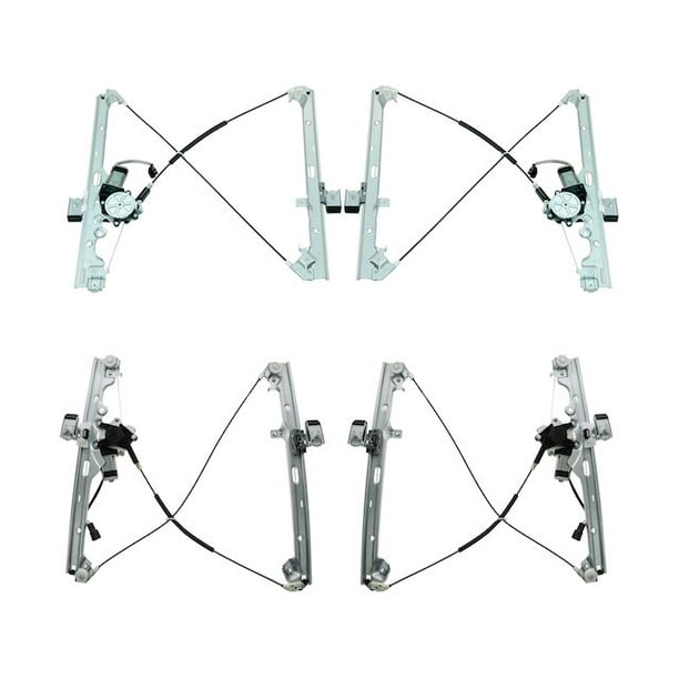 Window Regulator and Motor Kit 4 Piece Compatible with 2001 2006