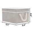 WE THINK STORAGE. 3 Gallon Foldable Fabric Storage Bins with Lid, Gray