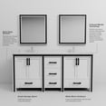 thumbnail image 6 of Lexora Home Ziva 72" Vanity Cabinet in White, 6 of 6