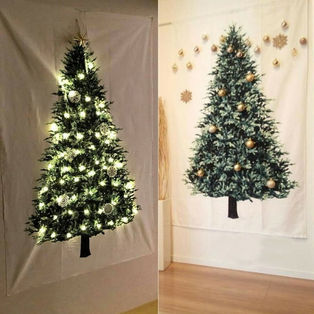 Christmas Tree Fabric Tapestry Wall Hanging For Living Room Bedroom Home Decor Walmart Com