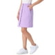 thumbnail image 4 of Faldas de mezclilla A-Line de mujer INSPIRE CHIC, cintura alta, con botones en la parte delantera, falda de jean casual, color púrpura claro, talla XL, 4 of 6