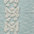 thumbnail image 3 of Birch Harbor Sky Blue/White Shag Geometric Lightweight Cotton Throw Blanket, 50" x 60", 3 of 4