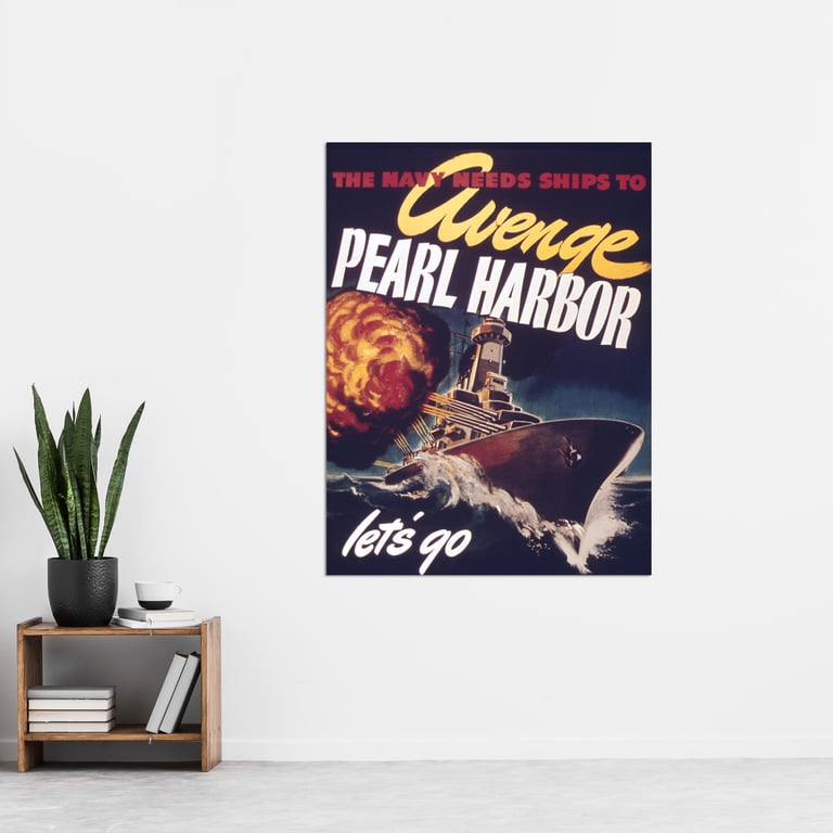 War WWII USA Navy Needs Avenge Pearl Harbor Advert Extra Large XL