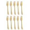 thumbnail image 4 of Cubiertos desechables Suministros de decoración resistente Utensilios Vajilla para fiestas Catering 10x tenedores dorados, 4 of 9