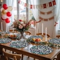 thumbnail image 5 of Round Placemats Abstract Hand Drawn 15 inch Set of 2 Table Mats for Dining Table Green Floral Heat Resistant Non-Slip Kitchen & Home Decorative Place Mat Set, 5 of 8