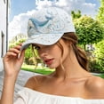 thumbnail image 7 of FUZHIQ 3D Ocean Creatures Embroidered Baseball Cap for Women Men Adjustable Soft Breathable Hats Elegant Trendy Headwear for Shopping Travel Daily Vacation, 7 of 7