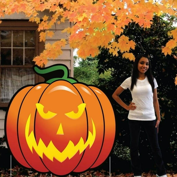 44" Scary Jack O' Lantern Pumpkin Halloween Yard Decorations