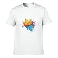 thumbnail image 2 of General Men's Thanksgiving Fall Autumn Leaf Pumpkin Rainbow Graphic T-shirt White, 2 of 3