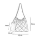 thumbnail image 4 of Bolso de hombro para mujer, moderno, versátil, ligero, cómodo, con diseño de rombos enrejado. Verde, 4 of 9