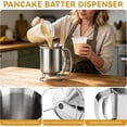 thumbnail image 2 of Pancake Dispenser for Batter, Stainless Steel Batter Dispenser, 900ML Funnel Cake Pourer Baking Cupcakes Muffins Crepes Waffles, 2 of 4