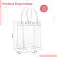 thumbnail image 5 of 50 Pcs Clear Plastic Gift Bags, 5.9 x 6.3 x 2.8 in PVC Party Favor Bags with Handles & Snap Buttons, Reusable Waterproof Goodie Tote Pouches for Birthday, Valentine's Day & Wedding Gift Wrapping, 5 of 6