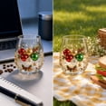 thumbnail image 6 of QISIWOLE 2D Christmas Glass Art Cup, Stemless Wine Glasses with Santa Snowman Reindeer Tree, Drinking Glasses for Coffee Cocktails Whiskey Soda, Xmas Home Bar Holiday Decor, Unique Christmas Gift, 6 of 8
