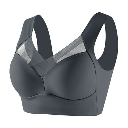 Prdecexlu Womens Seamless Bras Deep Cup Full Back Coverage Hides Back Fat Comfort Wirefree Shaper Bra Sleep Yoga Bralette Stretch Bras Royal Blue XL